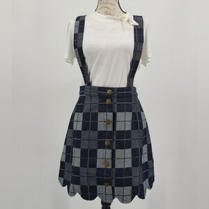 Smak Parlour Denim Suspender Outfit